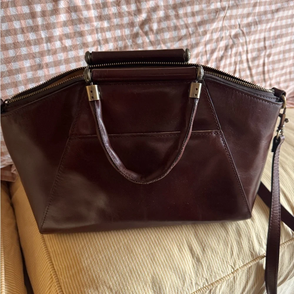 Patricia Nash Deep Burgundy Leather Satchel - Picture 4 of 7